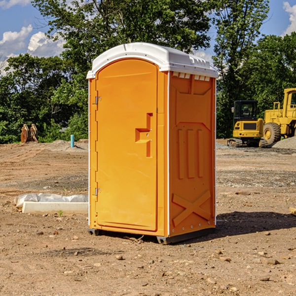 how often are the portable restrooms cleaned and serviced during a rental period in Mcadoo